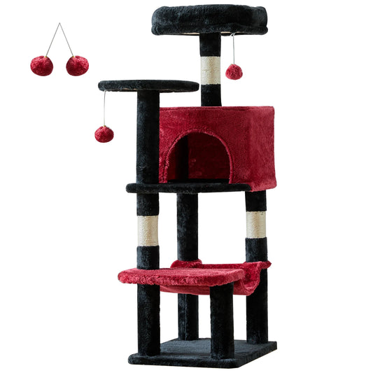 JHK Cat Tree Multi Cat Climbing Tower Sisal Scratching Posts