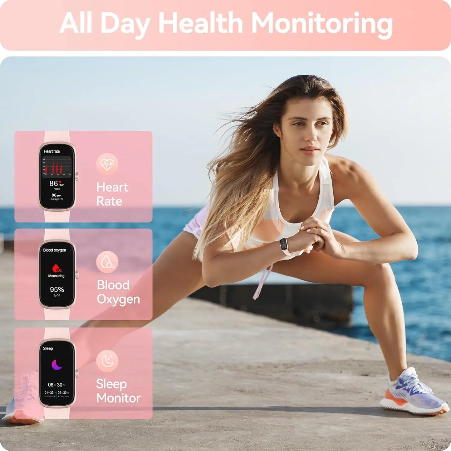 Anyloop Fitness Tracker With Heart Rate And SpO2 Sleep Monitor