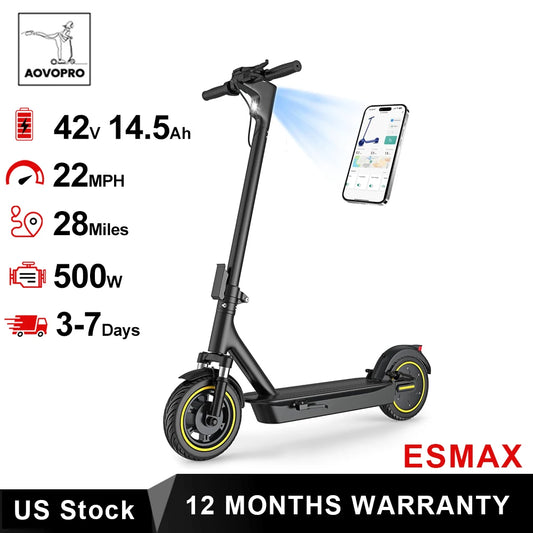 AOVOPRO ESMAX Electric Scooter 500W Foldable With App Control