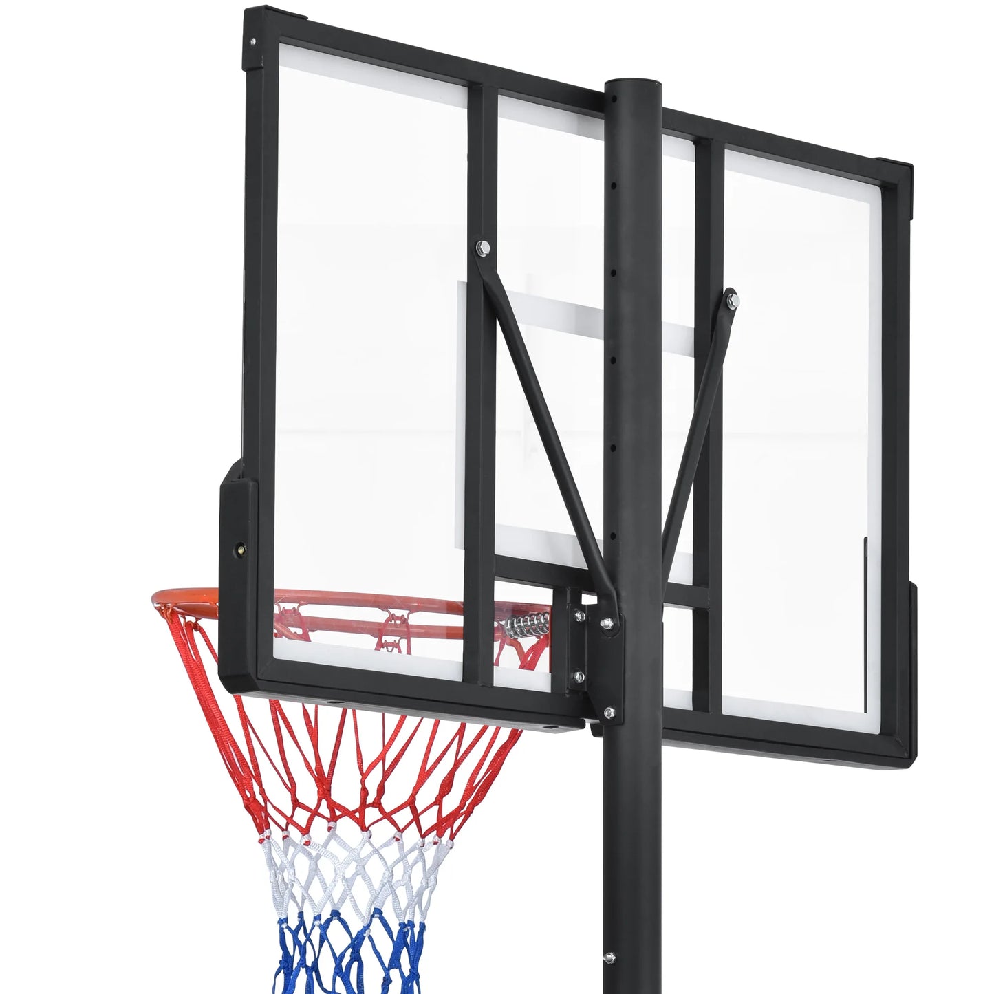 NONE Portable Adjustable Basketball Hoop System With LED Lights