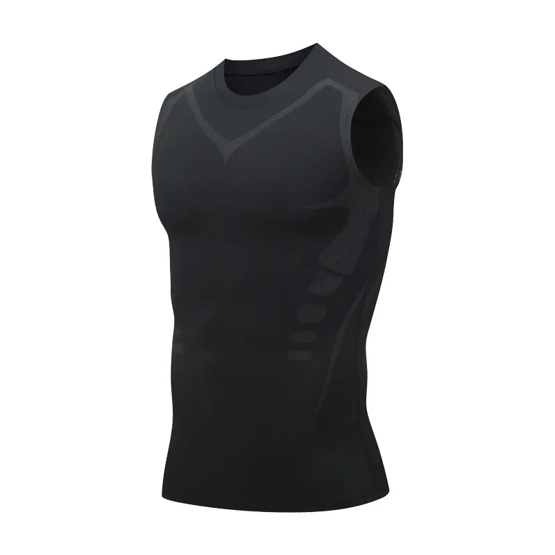 NONECN Men Compression Tank Top Gym Vest Quick Dry