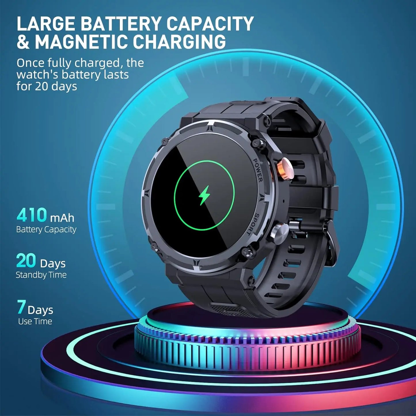 ARPSTAR Smart Watch Fitness Tracker Sleep Monitor Compatible iPhone Android