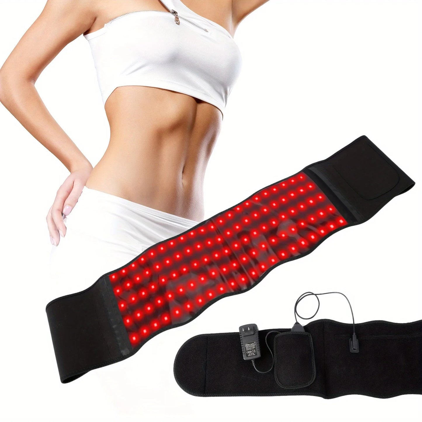 Light Therapy Heated Massage Belt For Back Shoulder Pain Relief