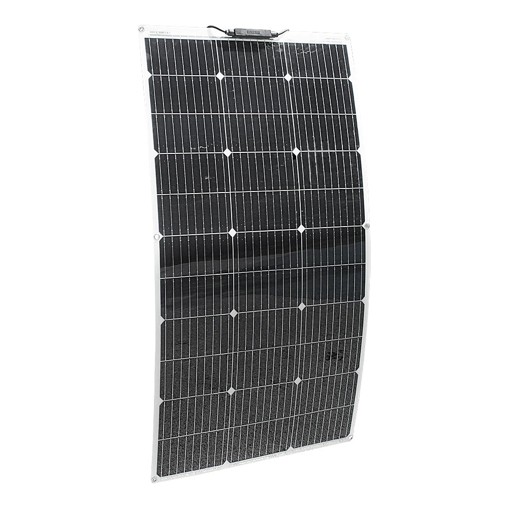ASUNERGEN Flexible Solar Panel Charger For Camping RV Boat 100W Battery