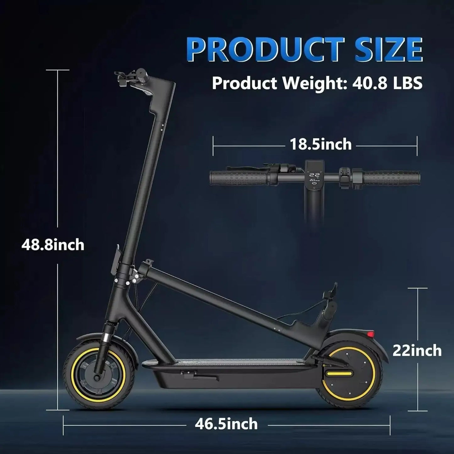 Ladped LPMAX Folding Electric Scooter Long Range 22MPH