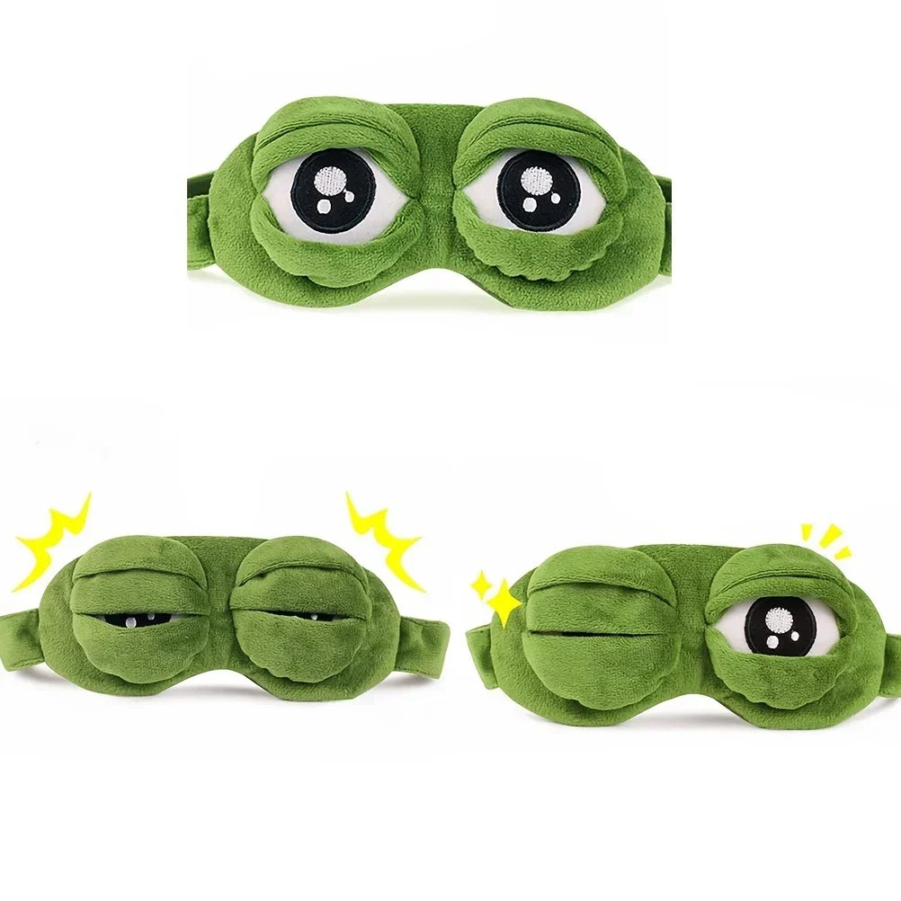 3D Frog Sleep Mask Soft Eyeshade For Travel Comfort