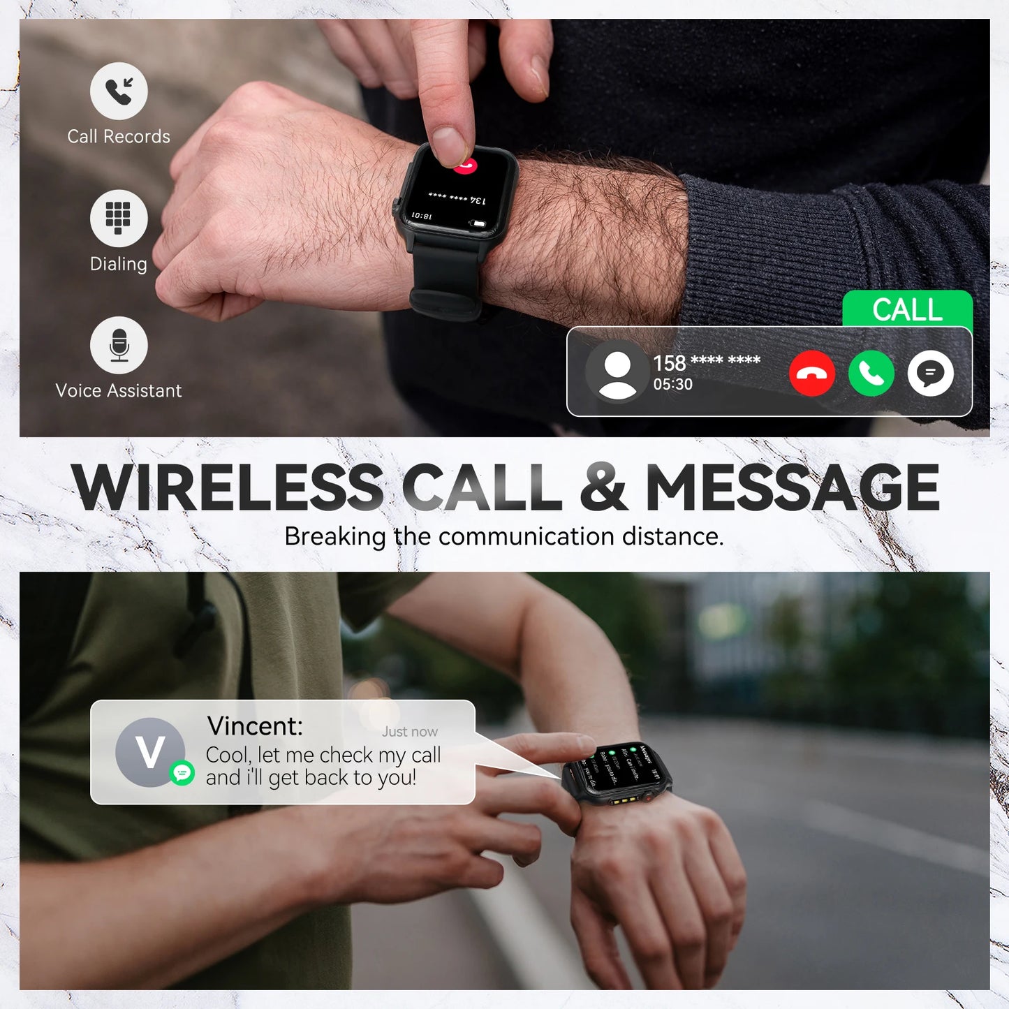 LaNikar P6 Max Smart Watch With HD Screen And Bluetooth