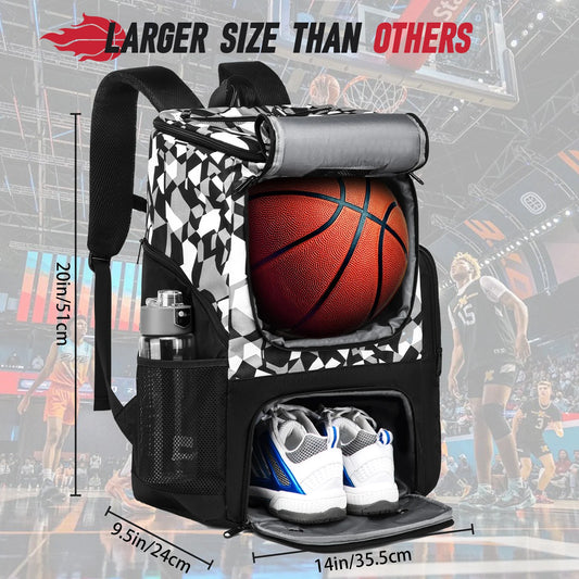 YH GSCN Basketball Backpack With Ball Holder And Shoes Compartment