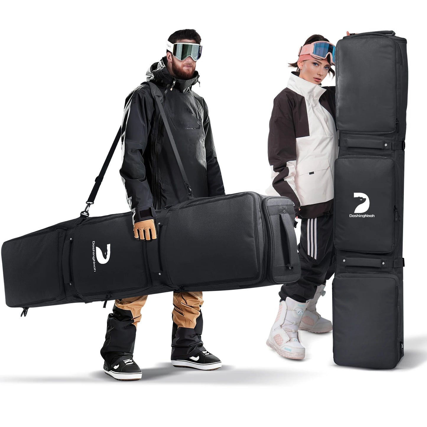 Ski And Snowboard Wheeled Bag Carrier For Winter Sports