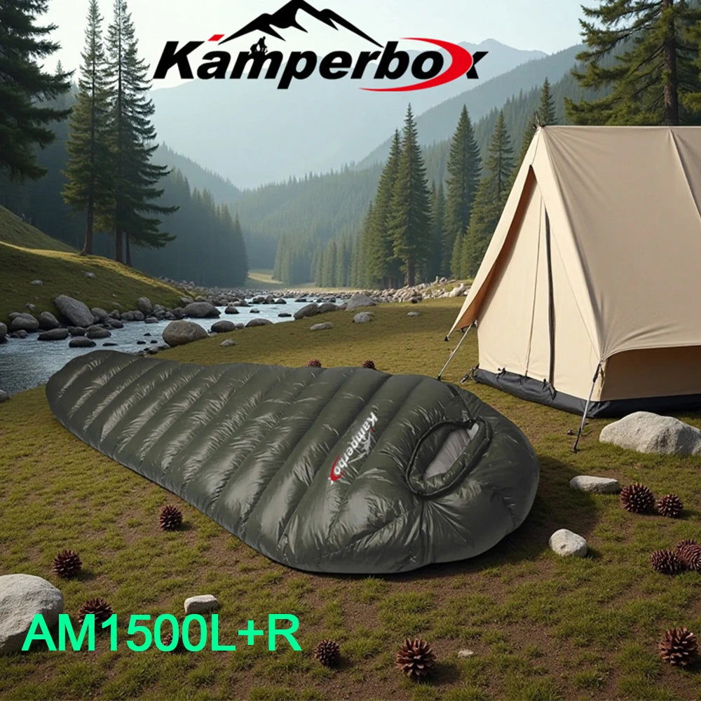 Kamperbox Duck Down Winter Sleeping Bag For Cold Weather Camping