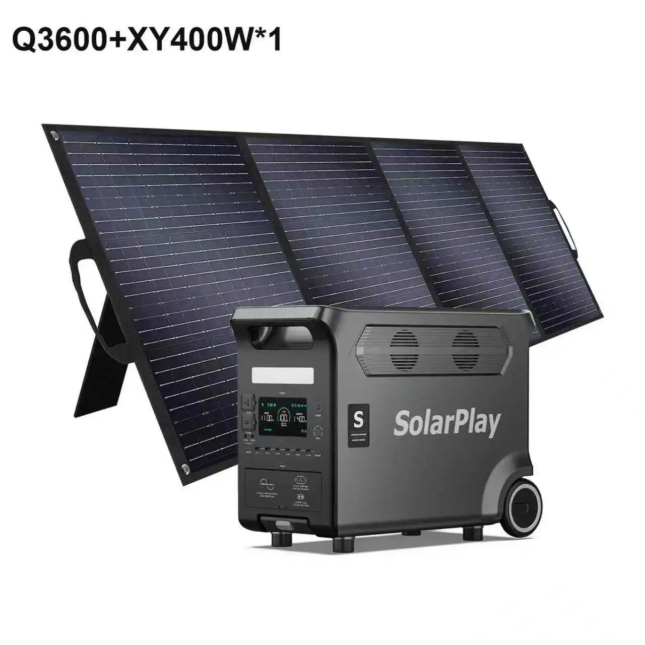 SOLARPLAY 3600W Portable Power Station With Foldable Solar Panels