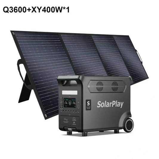 SOLARPLAY 3600W Portable Power Station With Foldable Solar Panels