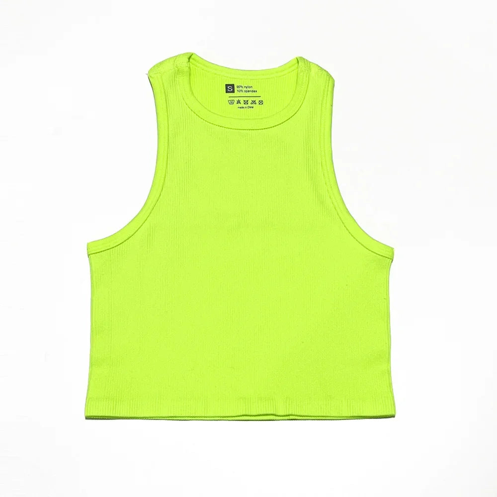 Women Yoga Vest Elastic Gym Crop Top Fitness Tank Pro
