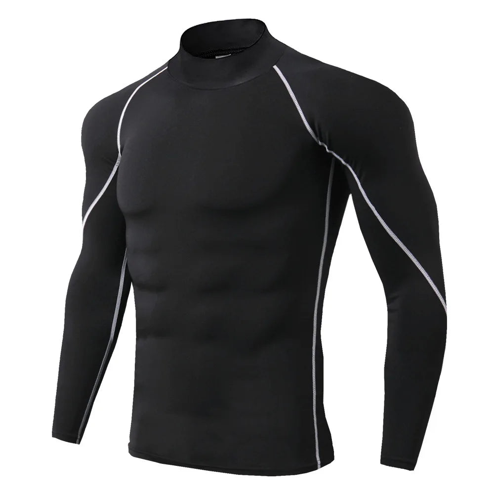 Men Quick Dry Sport T Shirt Long Sleeve Compression Top