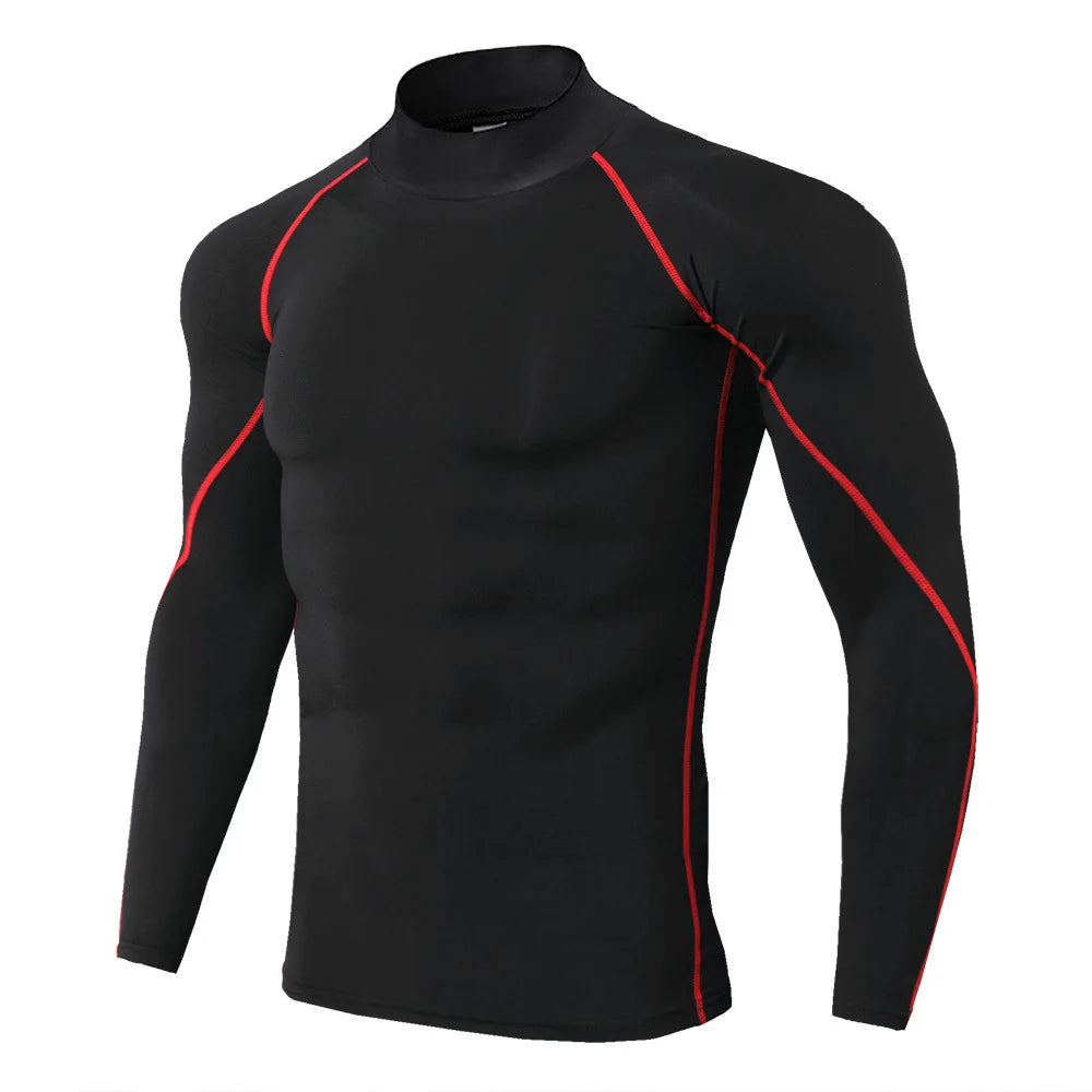Men Quick Dry Sport T Shirt Long Sleeve Compression Top
