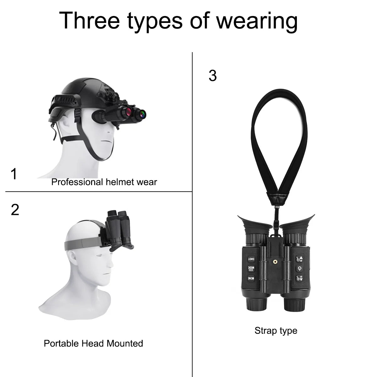 HrvzdvwEyepiece Head-Mounted Night Vision Goggles 4K 3D