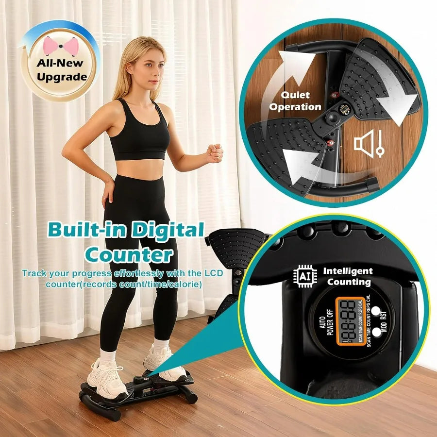 Waist Twister Machine Noiseless Adjustable Twist Board For Home Gym