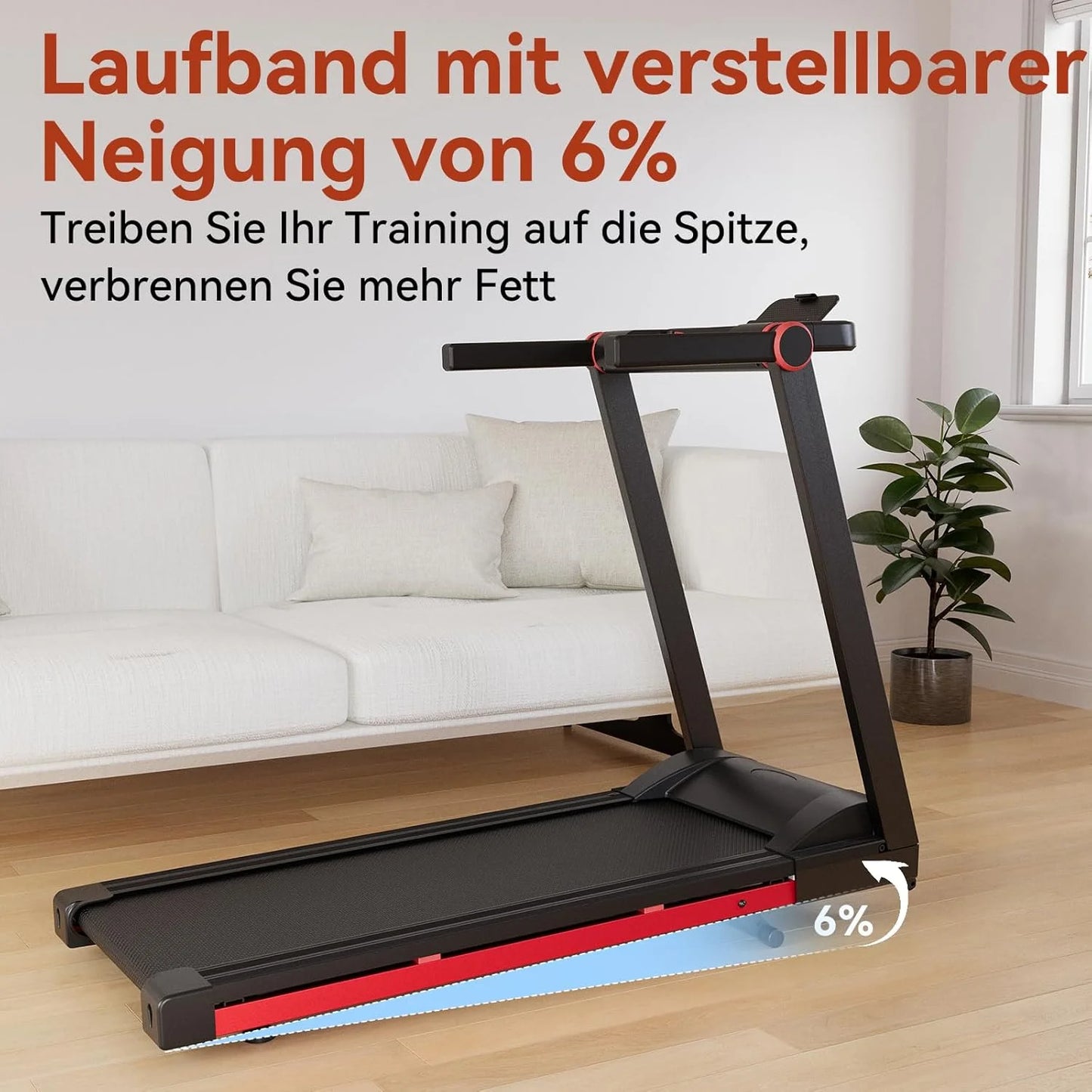 NONE Foldable Treadmill 3.5HP With Incline 350lb Capacity Bluetooth