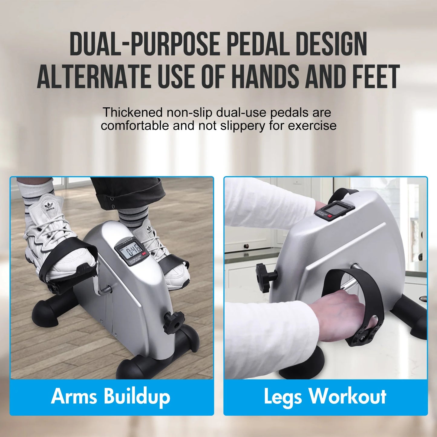 Fol Mini Pedal Exercise Bike Under Desk Portable Fitness