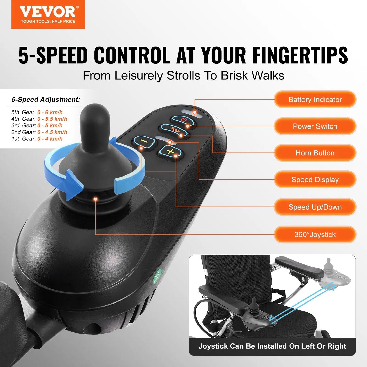 Electric Wheelchair For Adults And Seniors Foldable And Lightweight