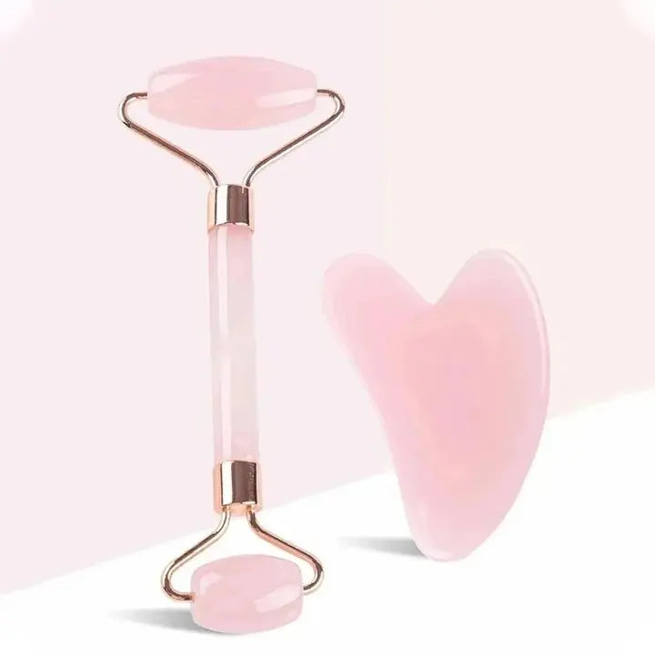 Crystal Jade Face And Neck Massager Double Ended Roller