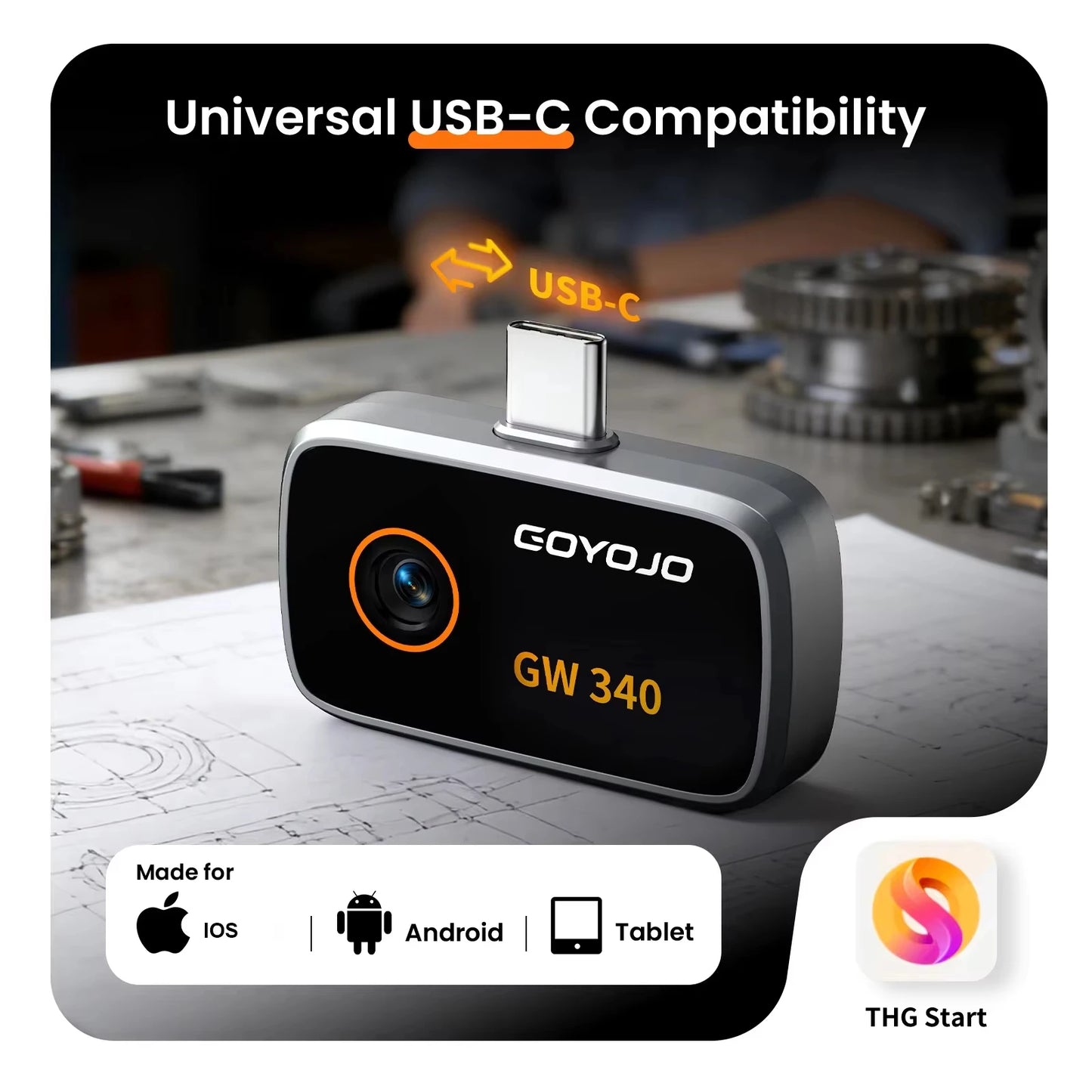 GOYOJO Thermal Camera For iPhone Android Tablets USB C Port