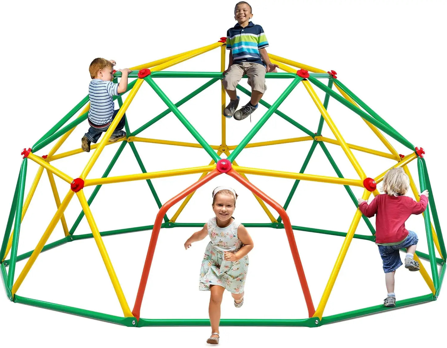 Outdoor Climbing Dome With Tower Geometric Climber For Kids