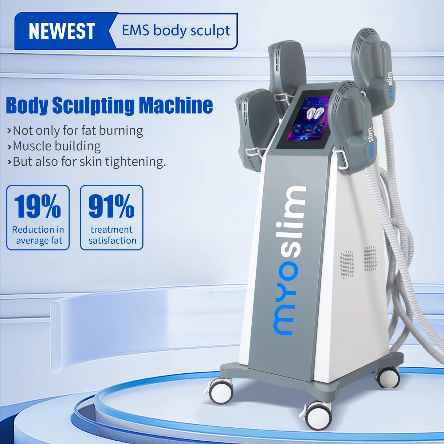 Myoslim RF EMS Body Sculpting Machine For Muscle Stimulation