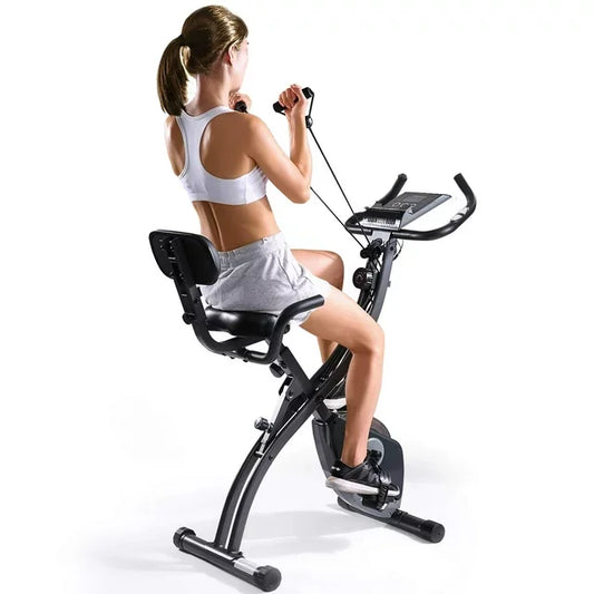 Folding Magnetic Exercise Bike With Pulse Sensor LCD Monitor