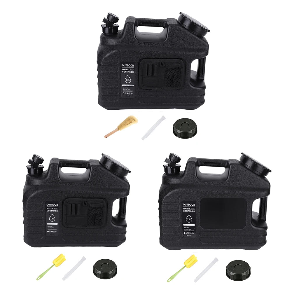 13L Camping Water Jug Removable Spigot Emergency Water Storage Portable for Outdoor Hiking Camping Home Use
