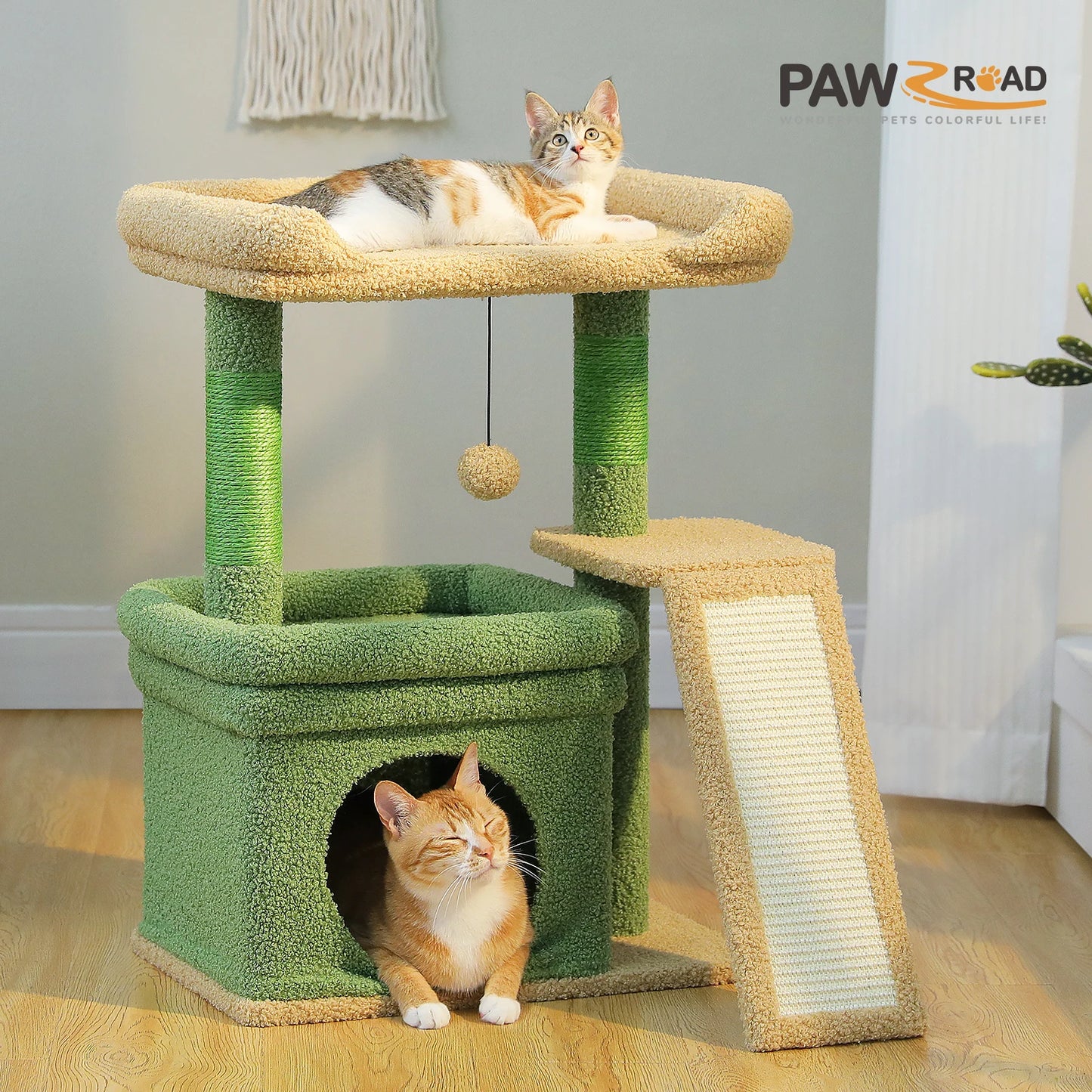 PAWZ Road Small Cat Tree Indoor Tower With Scratching Post