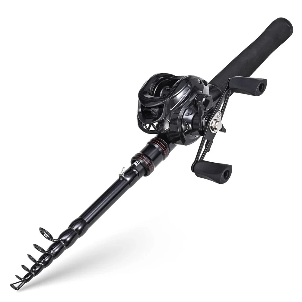 SHIQIAN Telescopic Carbon Fishing Rod With Spinning Grip