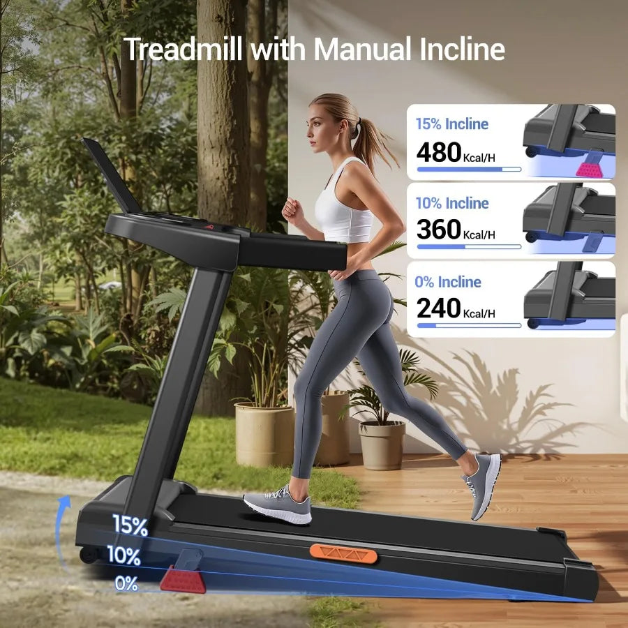 XMSJ 3 In 1 Portable Treadmill With Incline Foldable