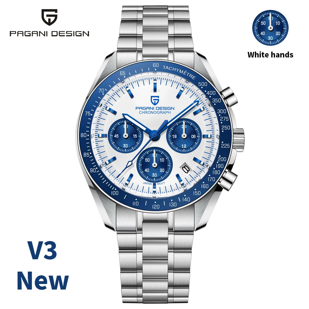 PAGANI DESIGN CK2998 Moon Watch Stainless Steel Chronograph For Men