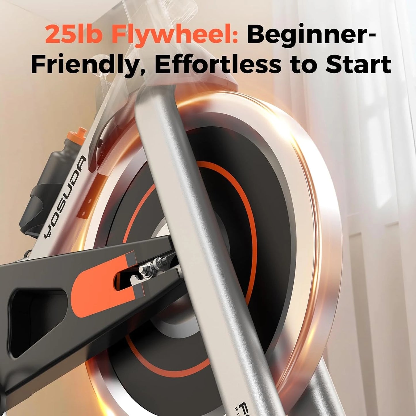 YOSUDA Exercise Bike With Exclusive App 300 Pounds Weight Capacity