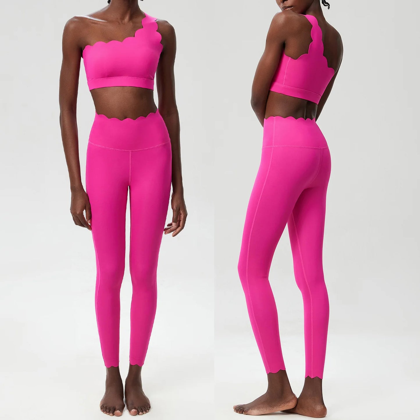 Womens Two-Piece Fitness Yoga Set Breathable Quick Dry Sportswear