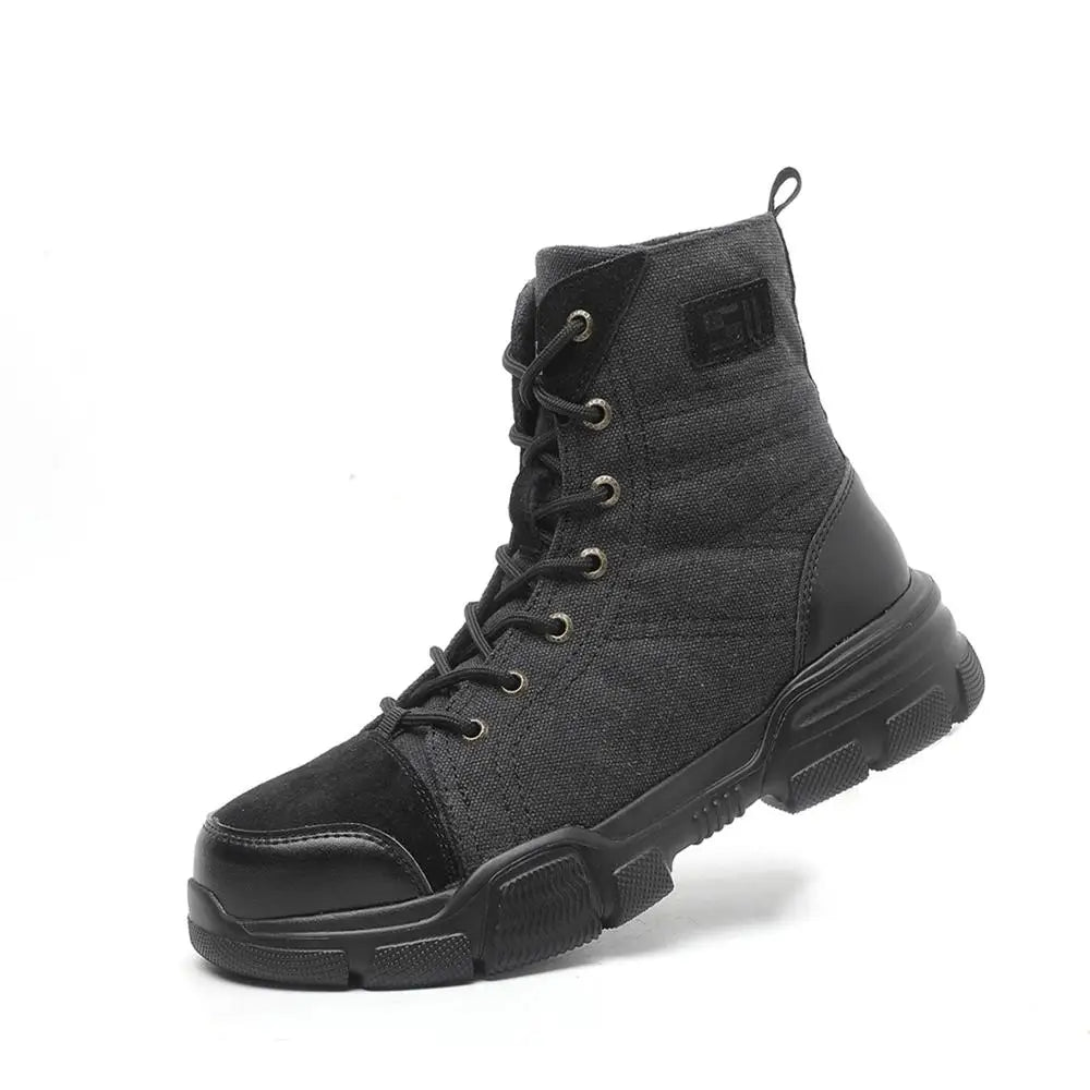 SUADEX Steel Toe Work Boots For Men Desert Safety Shoes