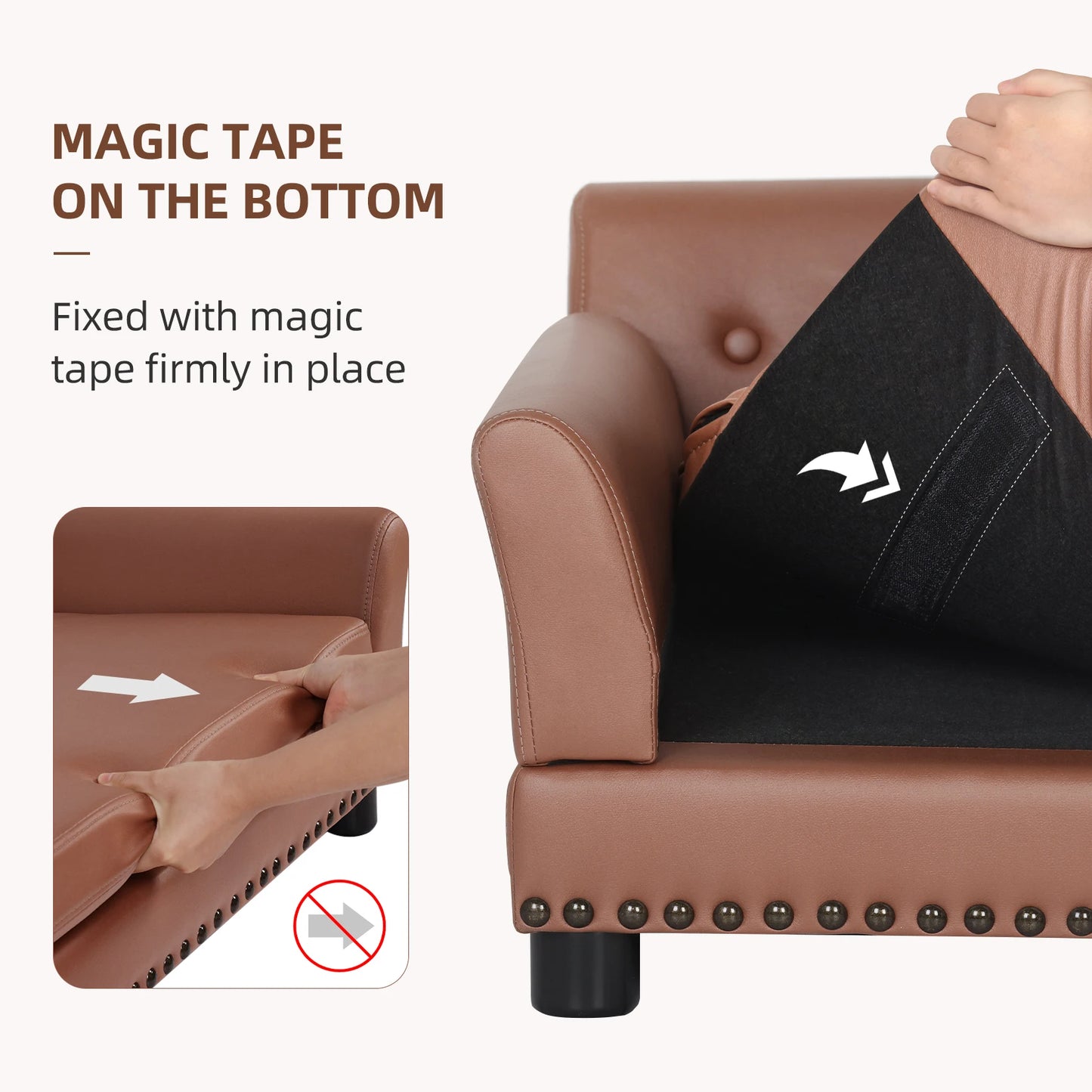 Bingopaw Luxury Raised Dog Sofa Bed With Removable Cushion