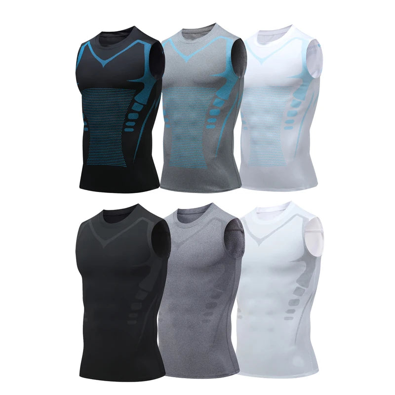 NONECN Men Compression Tank Top Gym Vest Quick Dry