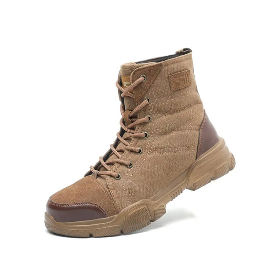 SUADEX Steel Toe Work Boots For Men Desert Safety Shoes
