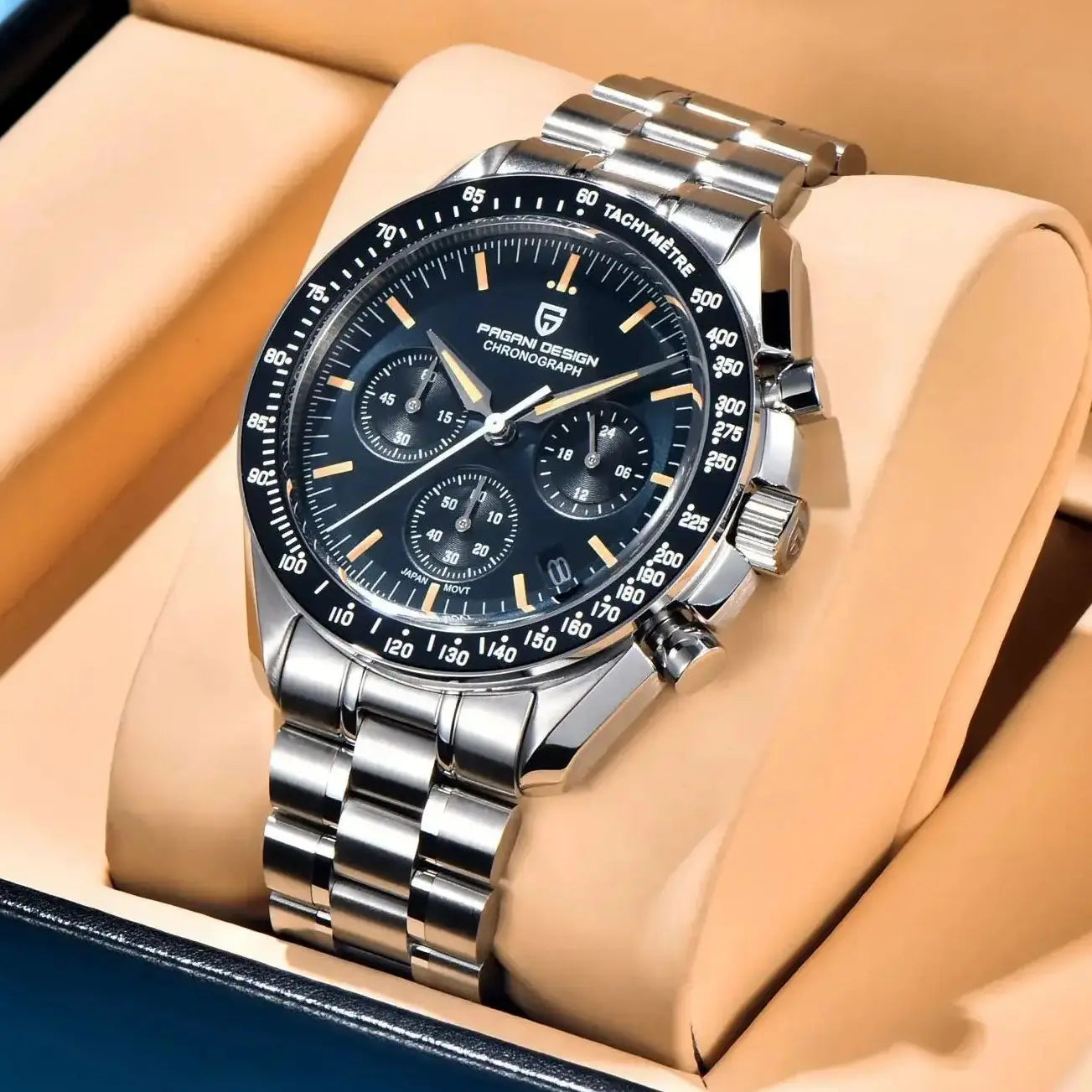PAGANI DESIGN CK2998 Moon Watch Stainless Steel Chronograph For Men