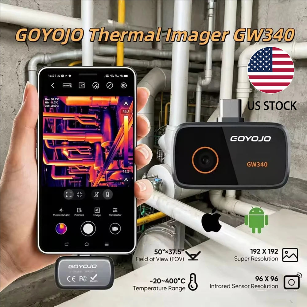 GOYOJO Thermal Camera For iPhone Android Tablets USB C Port