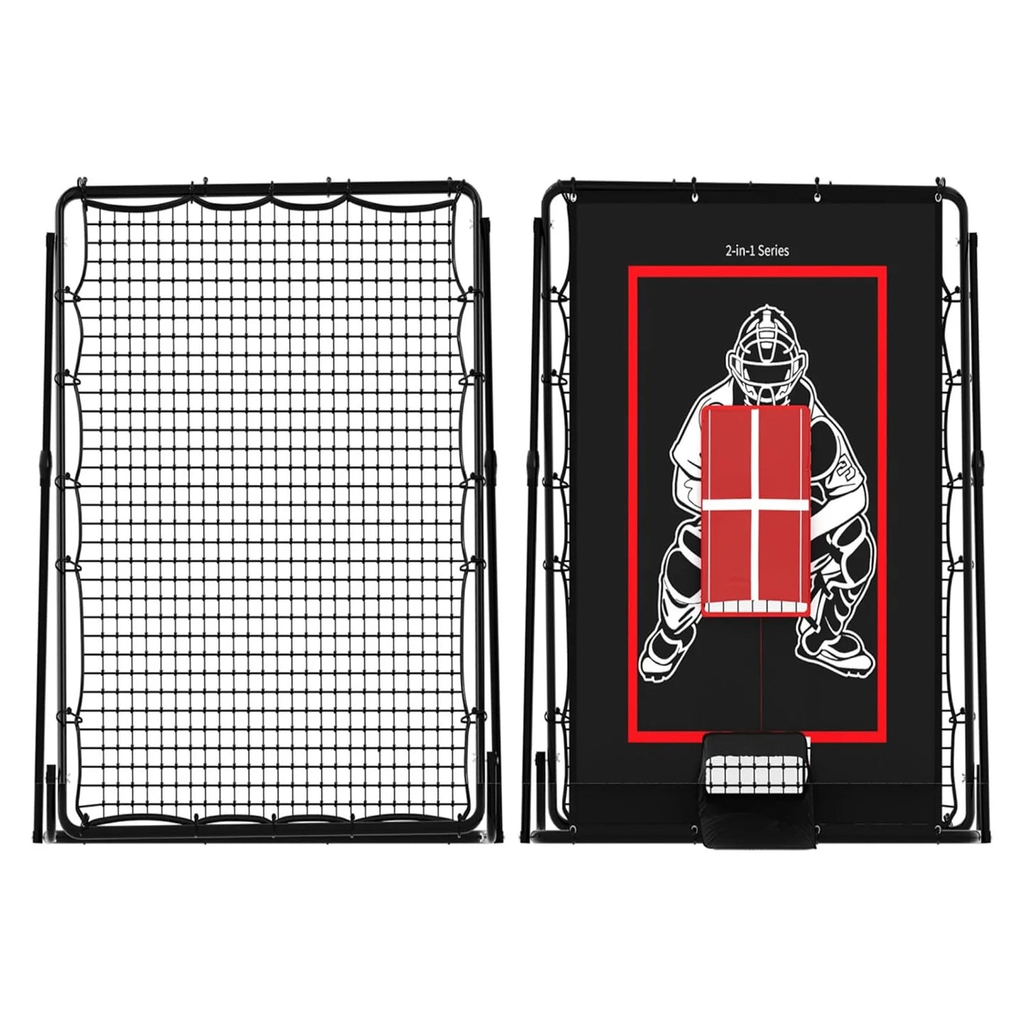 HiMISS Baseball Pitching and Rebounder Net 2-in-1 Trainer