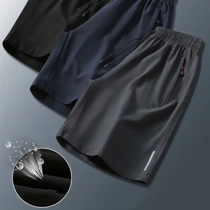 Summer Ice Silk Quick Dry Breathable Running Gym Shorts