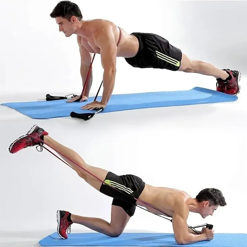 Multifunction Fitness Tension Rope 5-Tube Resistance Band