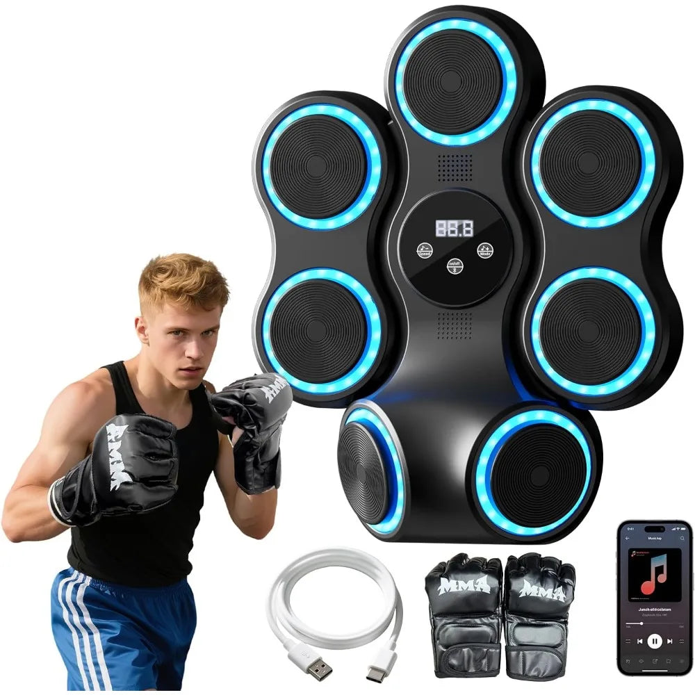 YTYIN Interactive Music Boxing Machine Trainer With Gloves