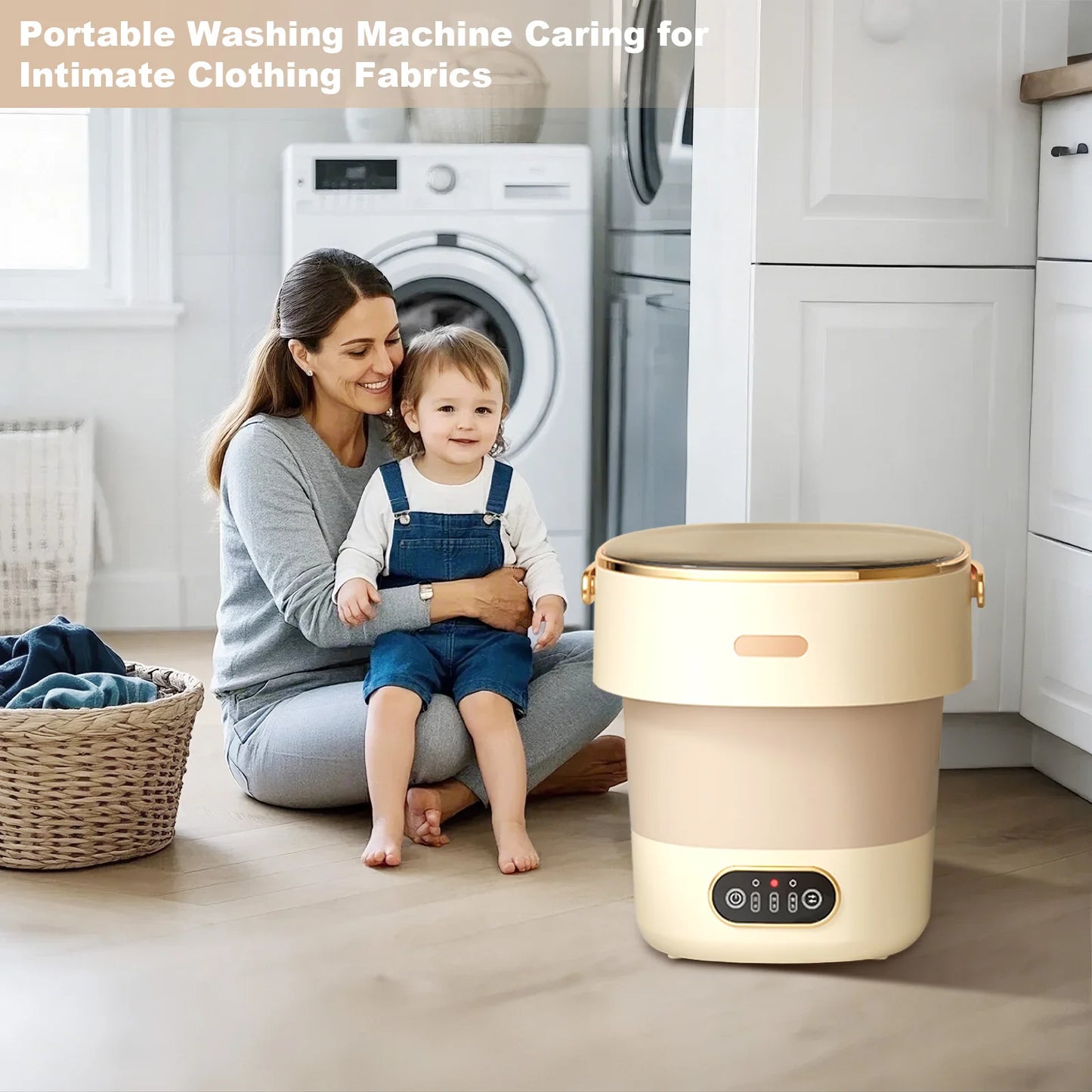 ACEKOOL Fully Automatic Portable Washing Machine With Spin Dryer