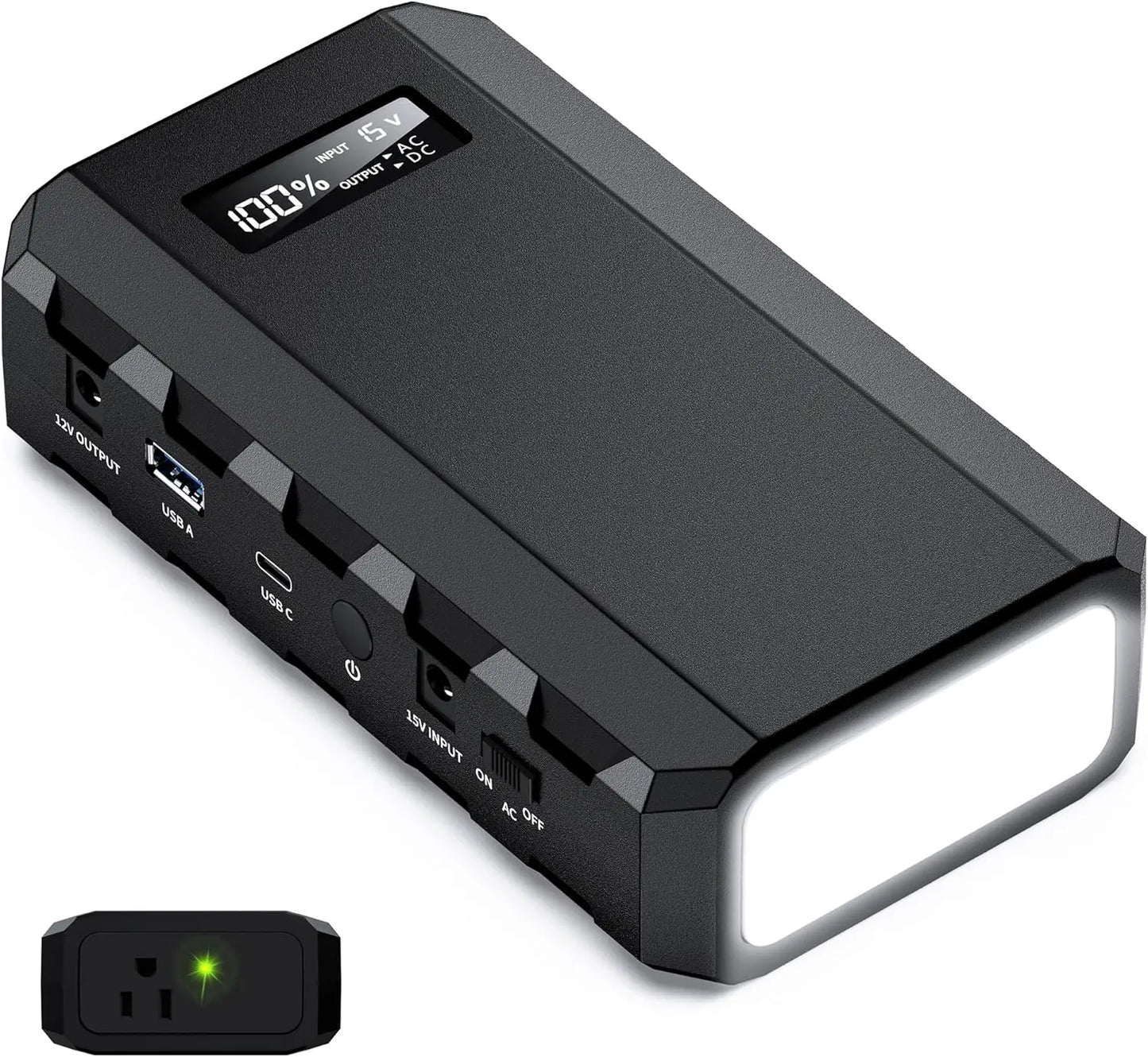 SinKeu Portable Power Bank with AC Outlet,65W/88.8Wh Power Station with QC 3.0 USB/USB-C for Camping Travel Outdoor Home Power