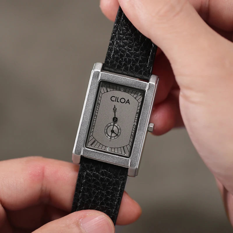 CILOA Square Men's Watch Waterproof Quartz Timepiece