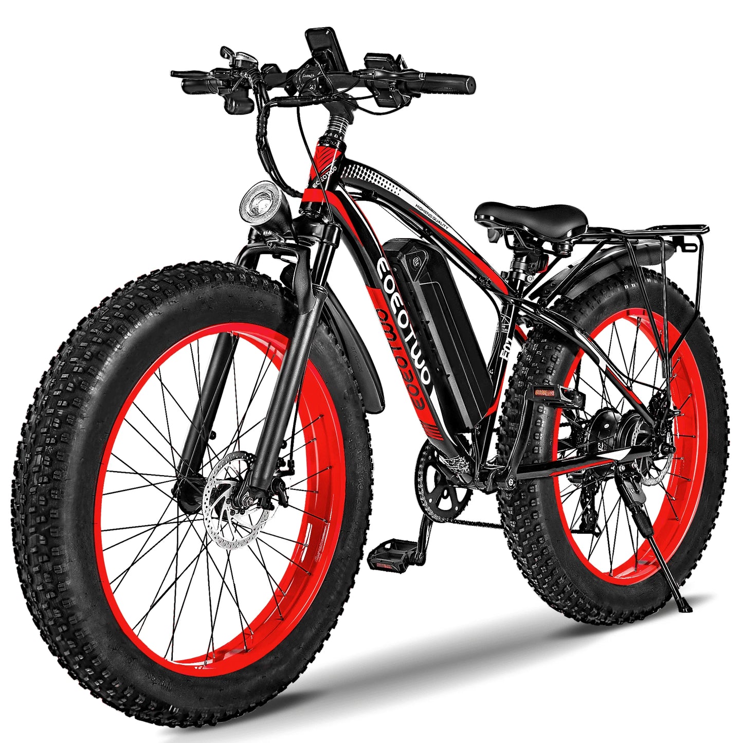 EOEOTWO E01 Electric Fat Tire Bike 34 MPH 1500W Peak Motor